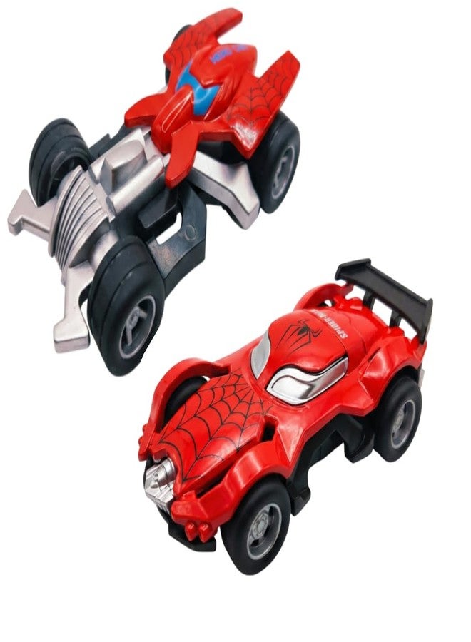 eToymart Mini Metal Die Cast Car Toy Play Set of 2 | Toy Vehicle Play Set | High Speed Unbreakable Small Racing Vehicle Cars for Kids | Exciting Playtime Adventures Toy | 3+ Years- Red - Image 1
