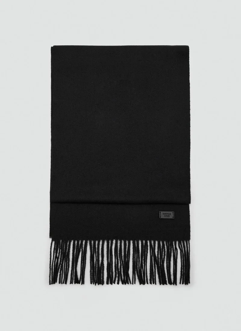 Mango Man Plain fringed scarf