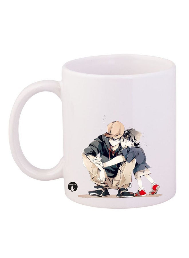 RYN Anime Detective Conan Mug White/Beige/Blue 11ounce