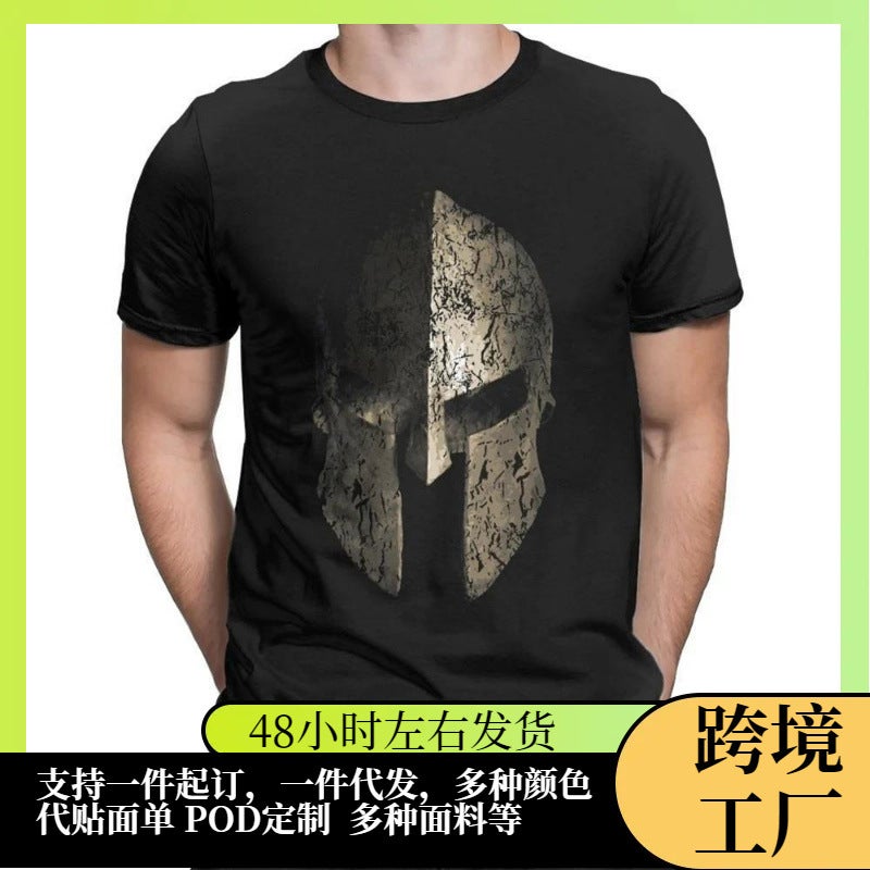 Vintage Men'S T Shirt Spartan 3D Printed T-Shirts Summer Sho - Image 2