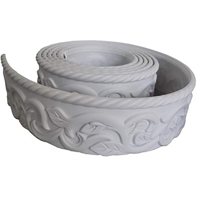 HOME DECOR FLEXIBLE CROWN MOLDING TRIM FOR CEILING WALL FURNITURE 2.68"(6.8CM) W X 0.28"(0.7CM) X 115"L - Image 1