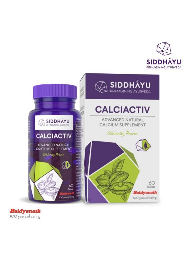 Siddhayu Calciactiv | Natural Calcium Supplement For Women | Ayurvedic Calcium Tablets For Men | For Bone Health | Joint Health I 60 Tablets X 1 - Image 2