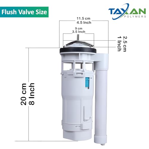 TAXAN POLYMERS TAXAN Dual Siphon Flush Valve 8 Inches – High-Performance ABS Dual Flush Valve (3/6L) | DIY Flush Tank Kit and Fittings for One-Piece Western Toilets | Water-Saving Leak-Proof | 1 Siphon Unit Only - Image 3