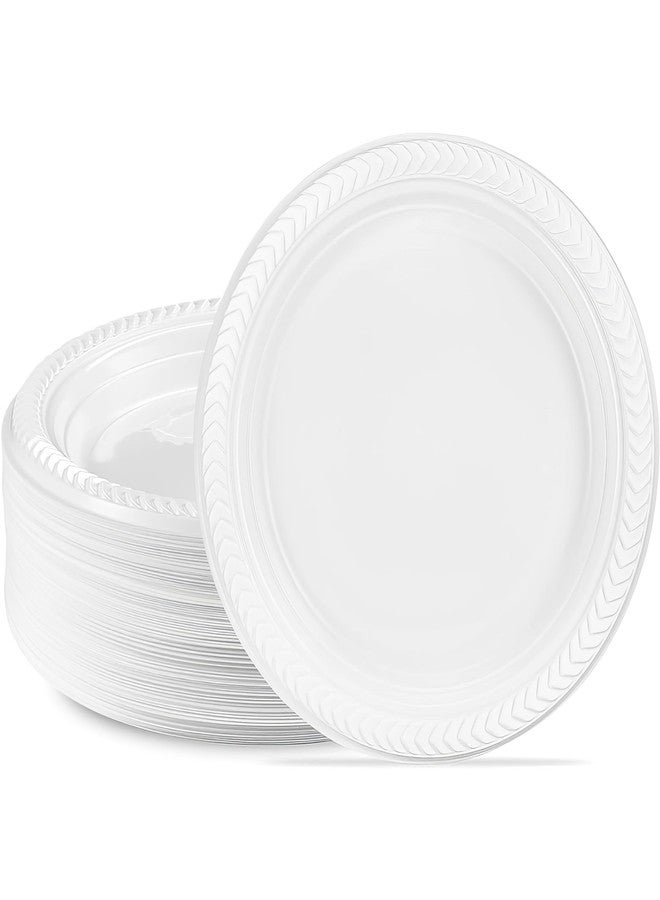 Bluesky Exquisite Clear Cuisine Plastic Plates - 6" (Pack of 40) - Durable & Microwavable - Ideal for Everyday Dining & Parties - Image 1