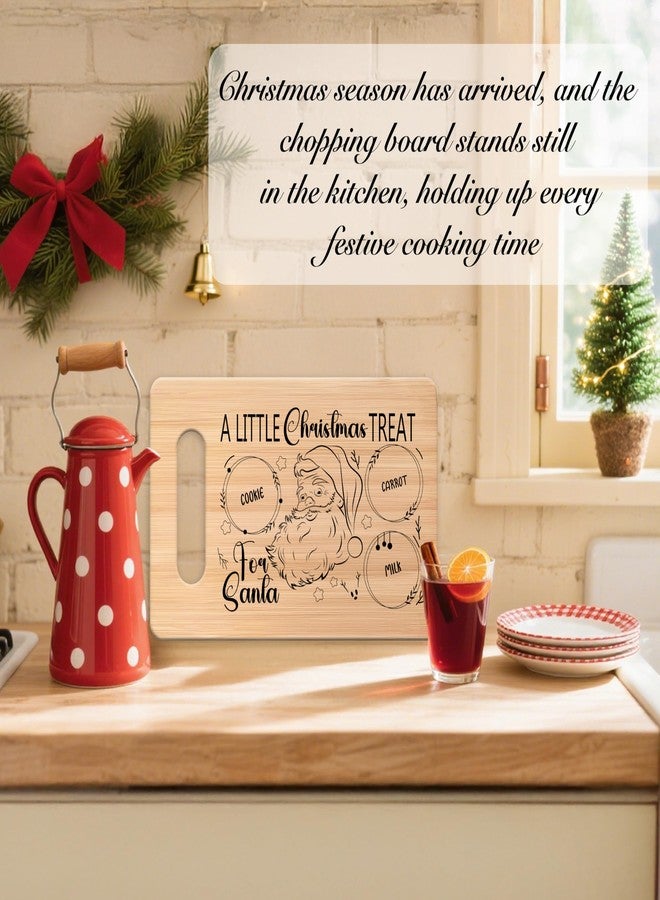 Huastatewolf Christmas Bamboo Cutting Board, A Little Christmas Treat For Santa Charcuterie Boards, Bamboo Cutting Board For Kitchen Cooking Restaurant, Holiday Home Kitchen Decor - A02 - Image 5