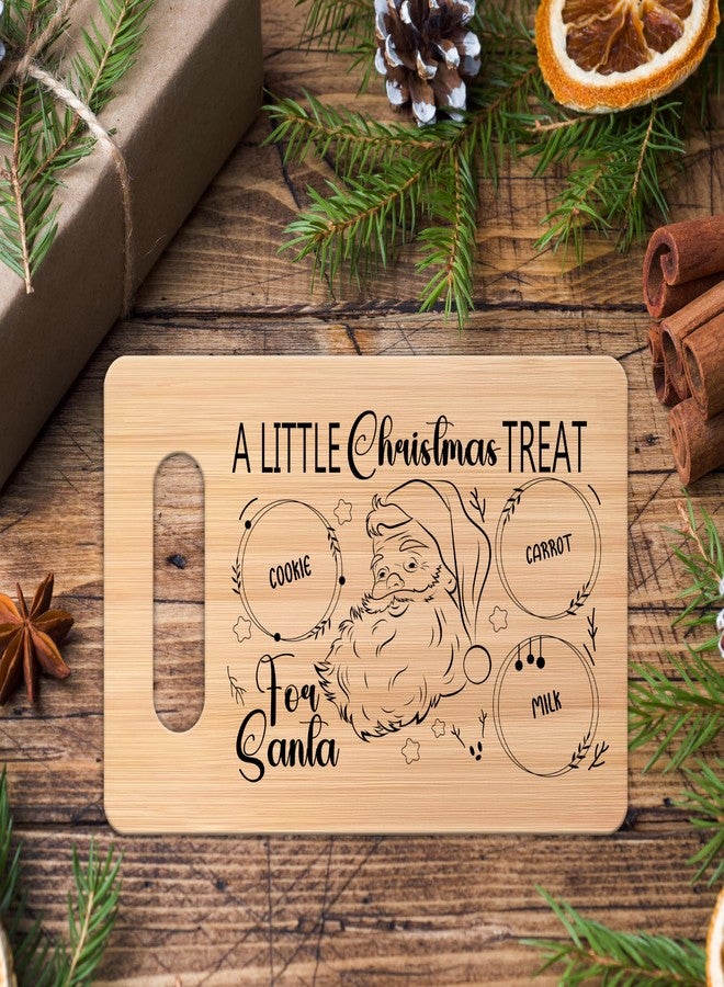 Huastatewolf Christmas Bamboo Cutting Board, A Little Christmas Treat For Santa Charcuterie Boards, Bamboo Cutting Board For Kitchen Cooking Restaurant, Holiday Home Kitchen Decor - A02 - Image 4