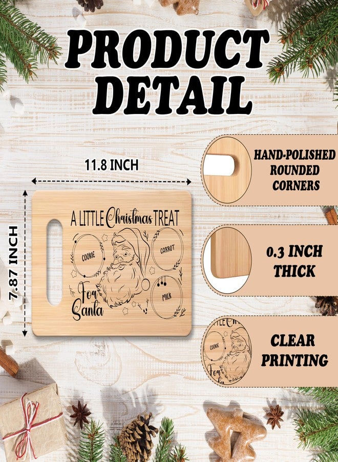 Huastatewolf Christmas Bamboo Cutting Board, A Little Christmas Treat For Santa Charcuterie Boards, Bamboo Cutting Board For Kitchen Cooking Restaurant, Holiday Home Kitchen Decor - A02 - Image 2