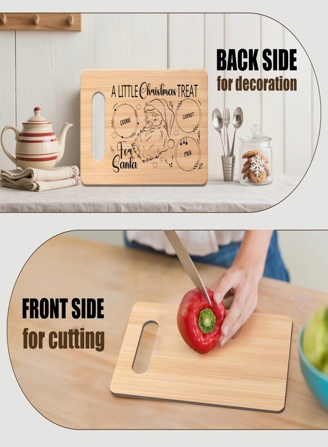 Huastatewolf Christmas Bamboo Cutting Board, A Little Christmas Treat For Santa Charcuterie Boards, Bamboo Cutting Board For Kitchen Cooking Restaurant, Holiday Home Kitchen Decor - A02 - Image 3