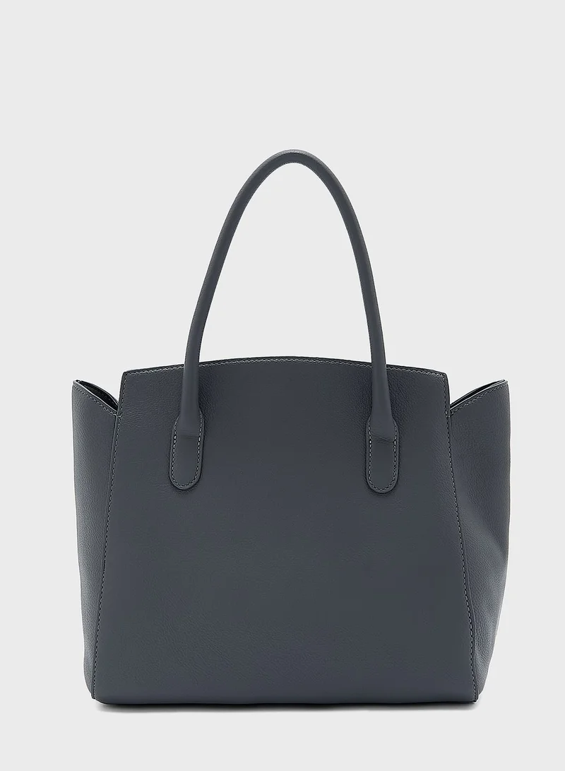 Khizana Top Handle Handbag With Clasp