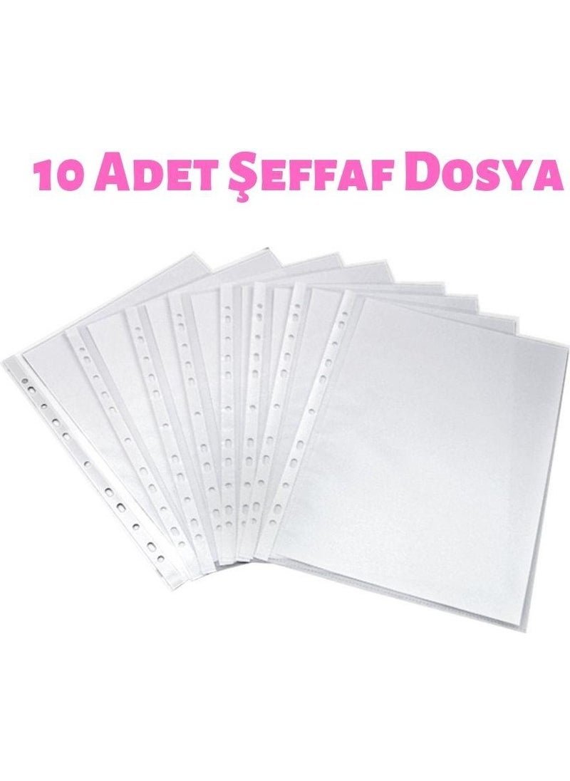 Transparent File + Plastic Wire File A4 Bag File Blue File