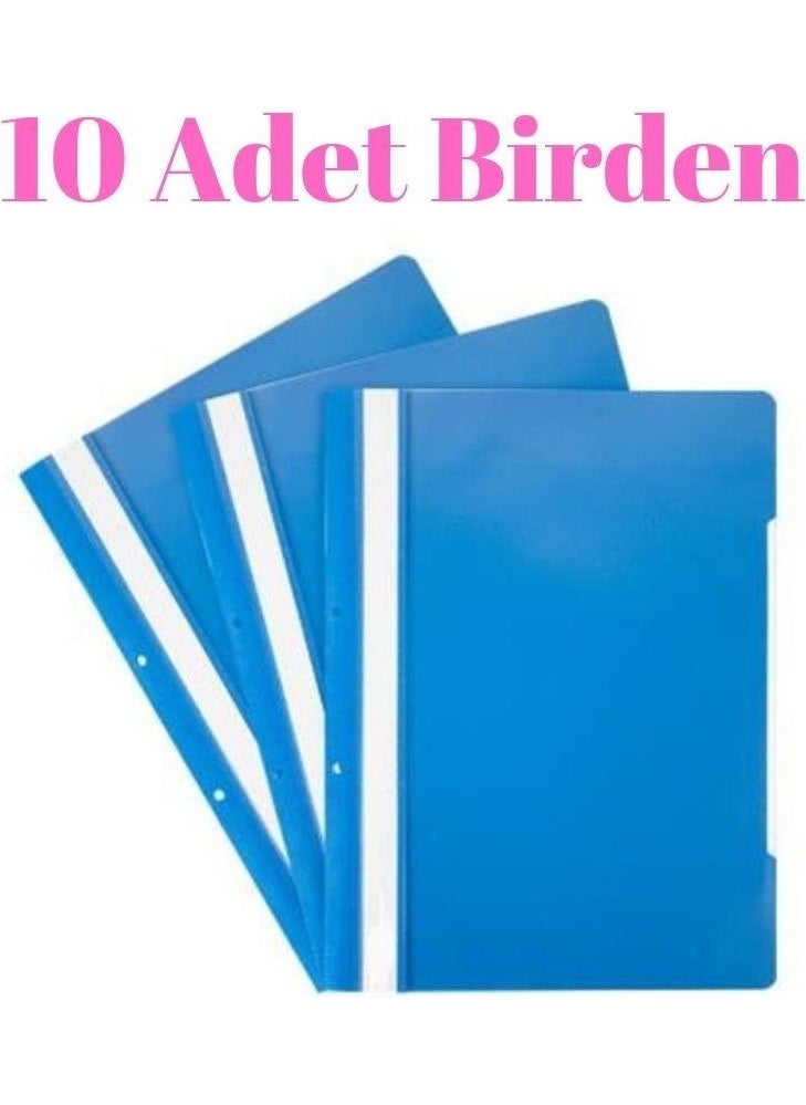 Transparent File + Plastic Wire File A4 Bag File Blue File