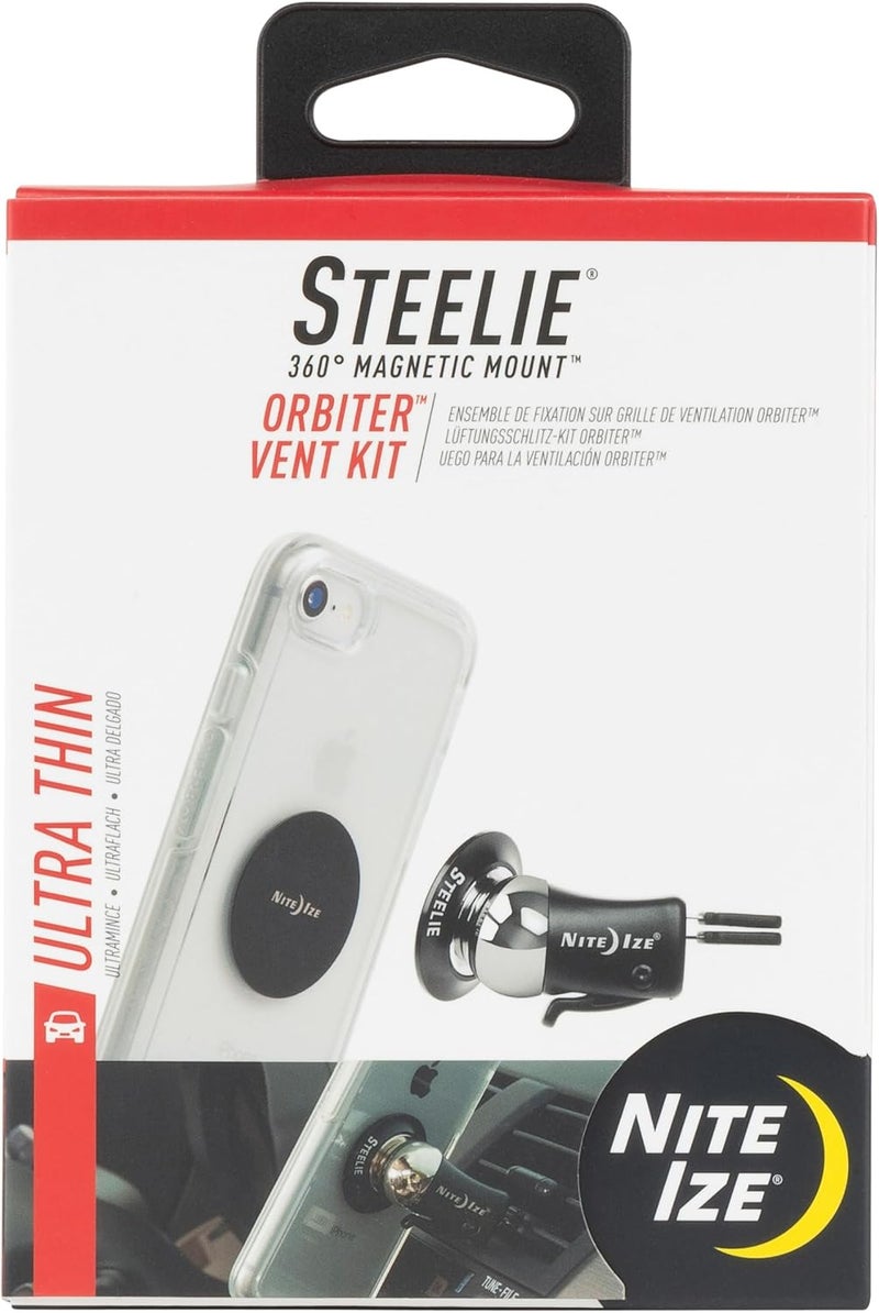 NiteIze Nite Ize Steelie Vent Kit  Magnetic Cell Phone Holder for Car Vents  Phone Mount  Orbiter - Image 1