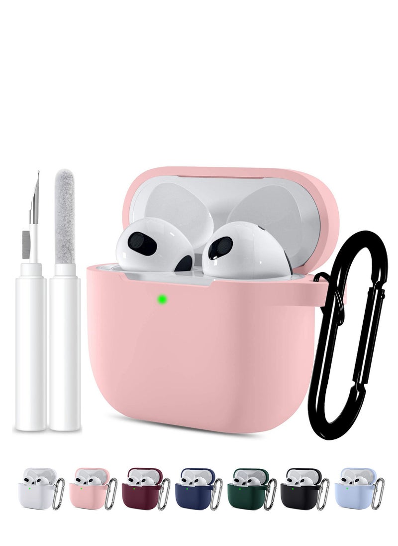 ANYOGRO - Compatible with AirPods 4 Case Cover for Women and Men, Automatic Snap Switch Security Locking Cover for Airpods 4th Generation 2024 Cases with Cleaner Kit and Keychain Front LED Visible Pink - Image 1