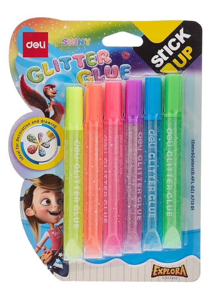 Deli EA71301 Glitter Glue Tube With Precise Nozzle, Ideal For Application E A71301 Pack of 2 - Image 3