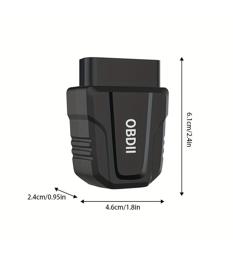 Wirelessly Automatically Connect OBD2 Scanner Reads Engine Codes Transmits Real Time Data Compatible IOS Android Systems No Battery Required Black - Image 5