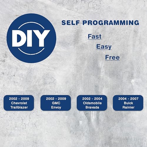 KeylessOption Key Fob for 2002 2003 2004 2005 2006 2007 2008 2009 Chevrolet Chevy Trailblazer GMC Envoy Oldsmobile Bravada Buick Rainier Remote, 4-Button 15008008, Programming Guide Included - Image 3