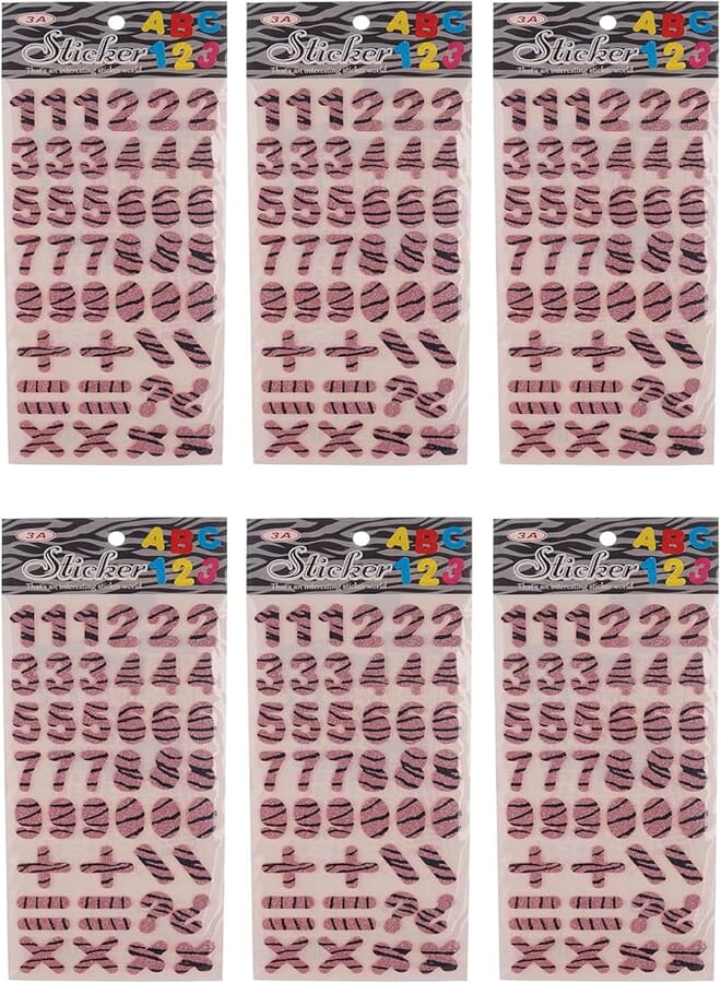 3A 6 Piece English Number Foam Sticker Set for Kids Educational - Simon and Black 2440-10 - 3A-5087-Simon & Black27 