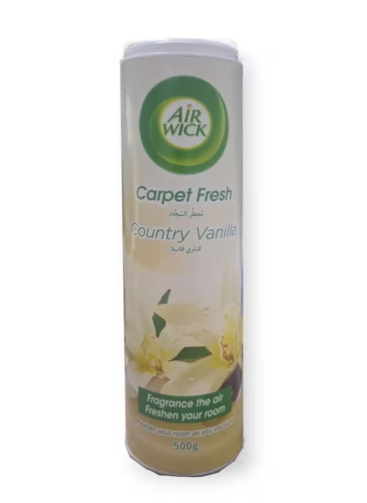 Air Wick - Air Wick Carpet Fresh, Neutralises Odour, Fragrances the Air, Freshens as you Vacuum, Easy to Use Carpet Powder Deodoriser, Country Vanilla Fragrance, 500g - Image 1