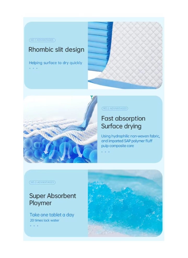 ShineShe 100 Pieces Disposable Absorbent Quick Drying Leak-Proof Pee Pads, 45 X 33cm  - Image 2