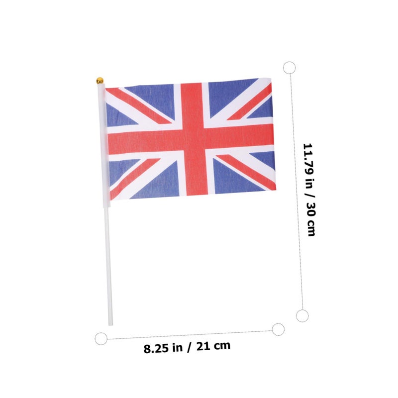Union Jack Hand Waving Flag Bundle 50pcs For Parades Festivals Events UK Great Britain Celebrations Home Decor - Image 4