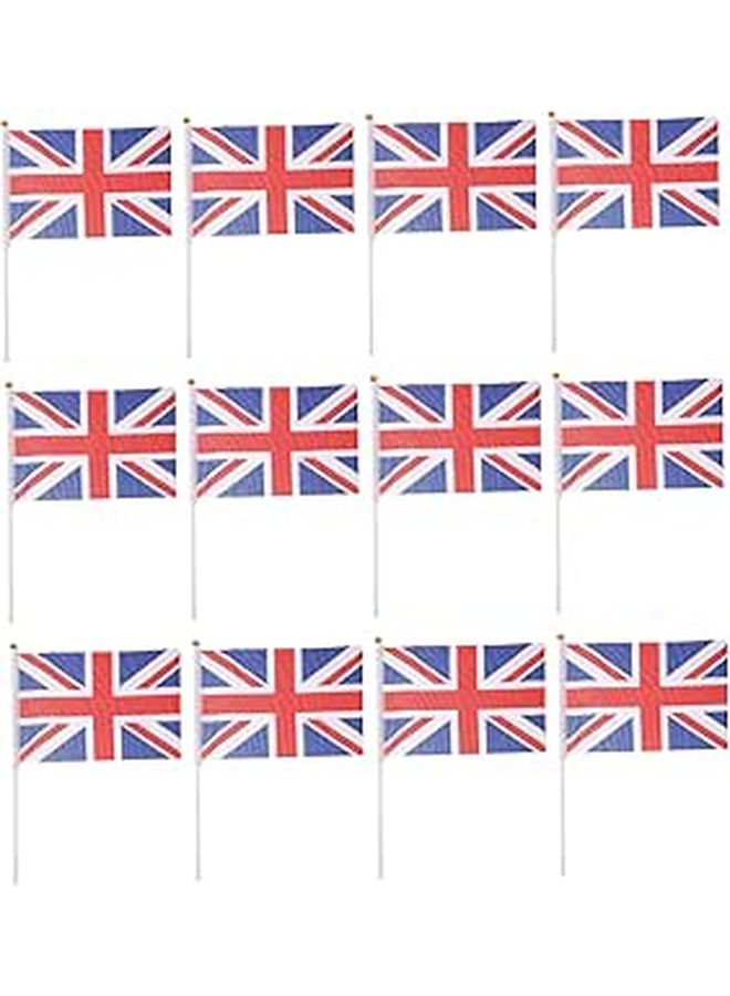 Union Jack Hand Waving Flag Bundle 50pcs For Parades Festivals Events UK Great Britain Celebrations Home Decor - Image 1