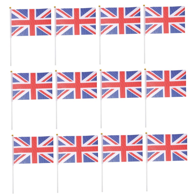 Union Jack Hand Waving Flag Bundle 50pcs For Parades Festivals Events UK Great Britain Celebrations Home Decor - Image 2