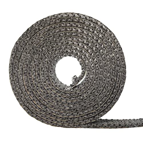 Protalwell Flat Gasket Tape for Stoves and Fireplaces, Self Adhesive Flat Gasket, 5/8" x1/8" Length 72" Wood Stove Fiberglass Tape - Image 1