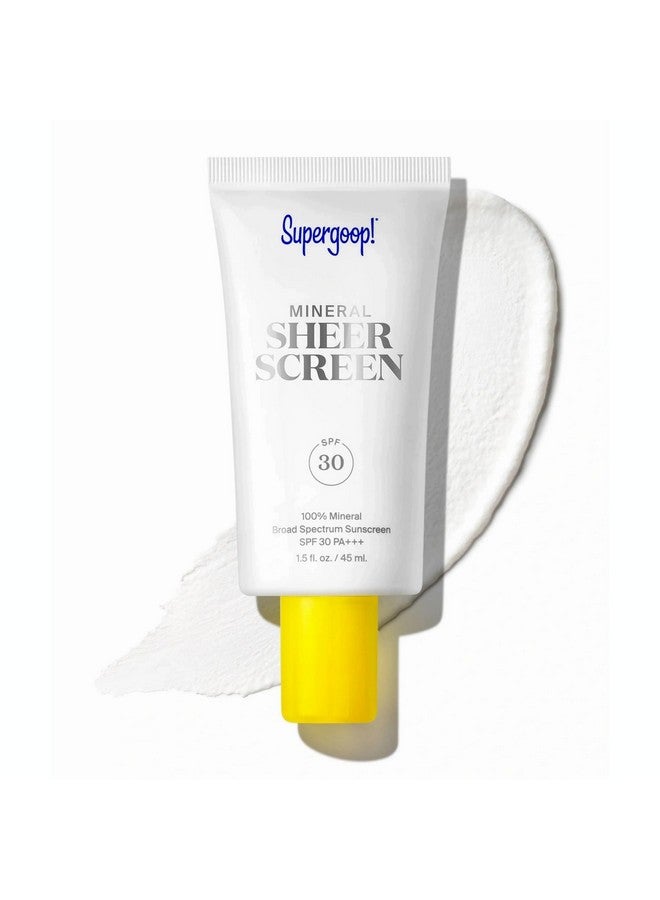 Supergoop! Mineral Sheerscreen SPF 30 PA+++, 1.5 fl oz - 100% Mineral, Broad Spectrum Face Sunscreen + Primer + Helps Filter Blue Light - Satin Finish - For All Skin Types - Image 1