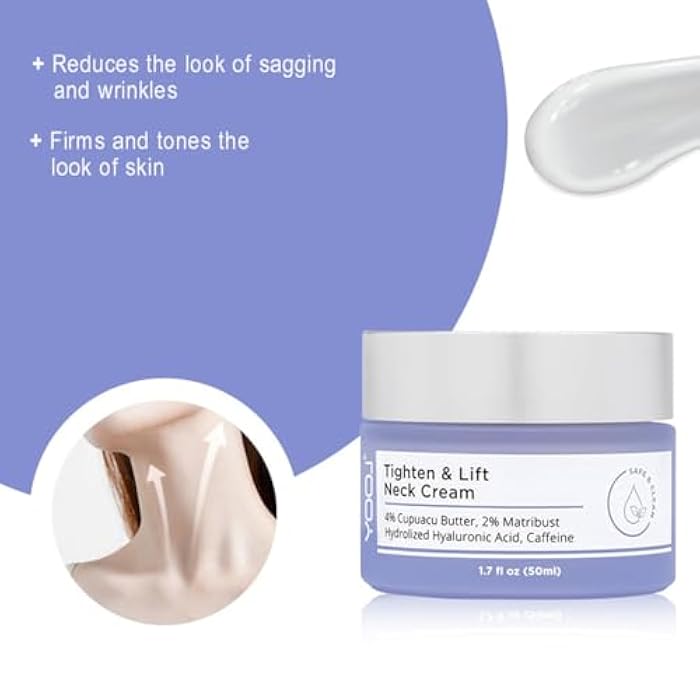 wenfeng Tighten and Lift Neck Cream,Neck Firming Cream,Anti Aging Neck Creams With Pro-Active Repair Firming Complex,Suitable for All Skin Types(1.7 oz) - Image 2