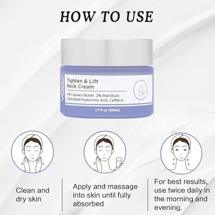 wenfeng Tighten and Lift Neck Cream,Neck Firming Cream,Anti Aging Neck Creams With Pro-Active Repair Firming Complex,Suitable for All Skin Types(1.7 oz) - Image 4