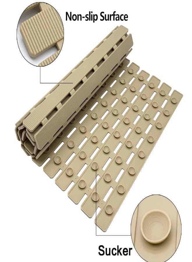 BEMISO - Non Slip Bath Mat for Bathtub with Suction Cups and Drainage Holes, 27.5" x 15.7" for Bathtub and Shower, Quick Dry, Easy to Cut, Eco-Friendly - Image 2