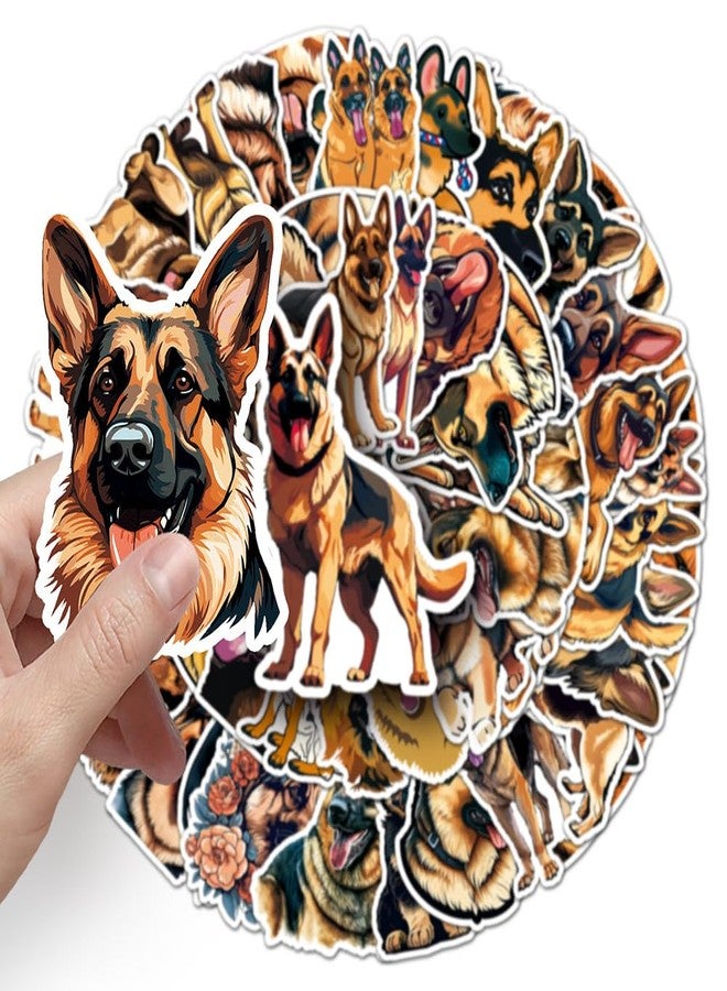 Ratgoo German Shepherd Stickers for Teens Boys Girls Kids|50 Pcs|Cartoon Cute Vinly Waterproof Stickers for Laptop Tablet Flasks Cars Bottles Phone Luggage Notebook,Dog Decal Pack(German Shepherd-50Pcs) - Image 3