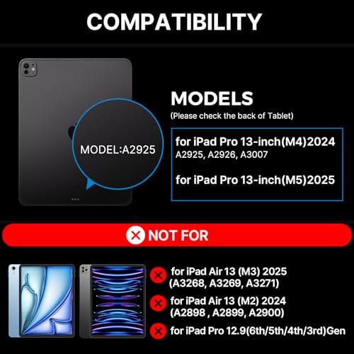 typecase Keyboard Case for iPad Pro 13-inch (M5 2025/M4 2024), Magic Keyboard with 11 Colors Backlight, Keyboard Case with Pencil Holder, Multi-Touch Trackpad, Easy-Set Magnetic Stand, Carbon Fiber - Image 2