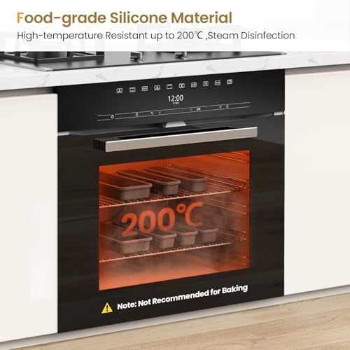 K KORKUAN 7 Pack Silicone Silverware Drawer Organizer, DIY Free Combination Kitchen Drawer Organizer, Utensil Organizer, Moisture-proof and Heat-resistant up to 200°C, Anti-slip Design (Grey) - Image 4