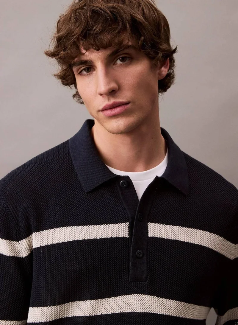 Calvin Klein Striped Relaxed Polo