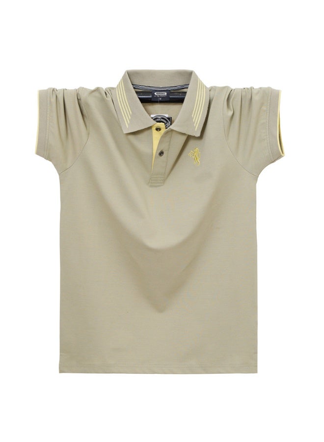 Summer Men's Fashion Short Sleeved Lapel Polo Shirt Summer Breathable Comfortable Golf Shirt Base Top - Image 1