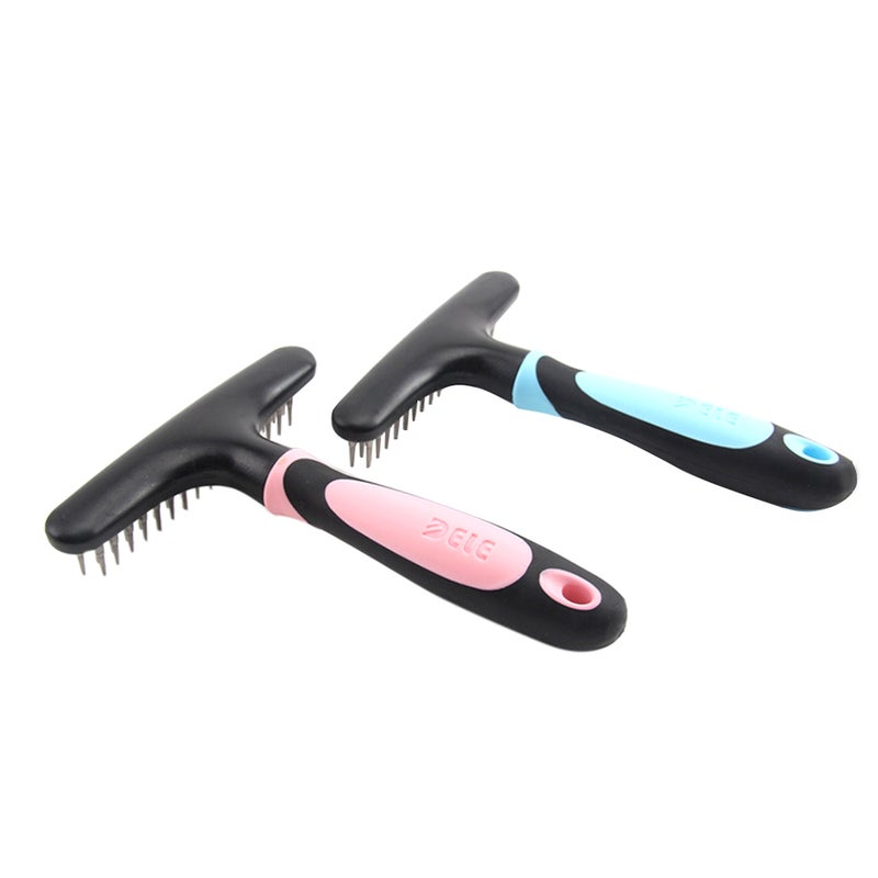 Pet Dog Cat Comb Pet Grooming Brush Rake Tool Remover Hair Shedding Tool For Home Daily Use Portable pink 23.50 x 4.00 x 14.00cm - Image 4