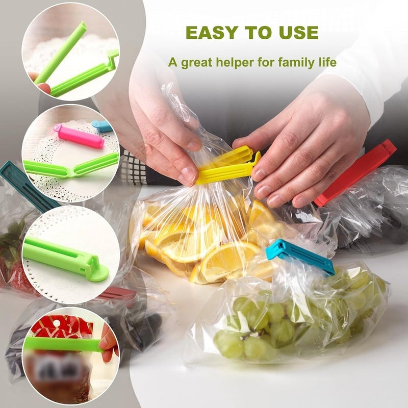 Premium 10-Pack Multipurpose Plastic Food Sealing Clips | Heavy-Duty Freshness Preservation Bag Clamps | Versatile Manual Pouch Sealers for Home Kitchen, Office & Camping (Random Colors) - Image 5