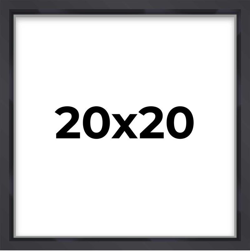 The Simple Things 20x20 Shadow Black Box Display Frame with White Acid-Free Backing UV Acrylic & Hanging Hardware - with 3/4" Usable Depth - Great Magazine Display Solid Wood Frame Shadowbox - Image 2