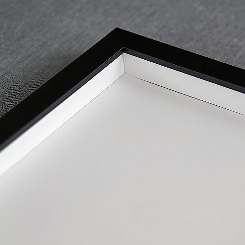 The Simple Things 20x20 Shadow Black Box Display Frame with White Acid-Free Backing UV Acrylic & Hanging Hardware - with 3/4" Usable Depth - Great Magazine Display Solid Wood Frame Shadowbox - Image 1
