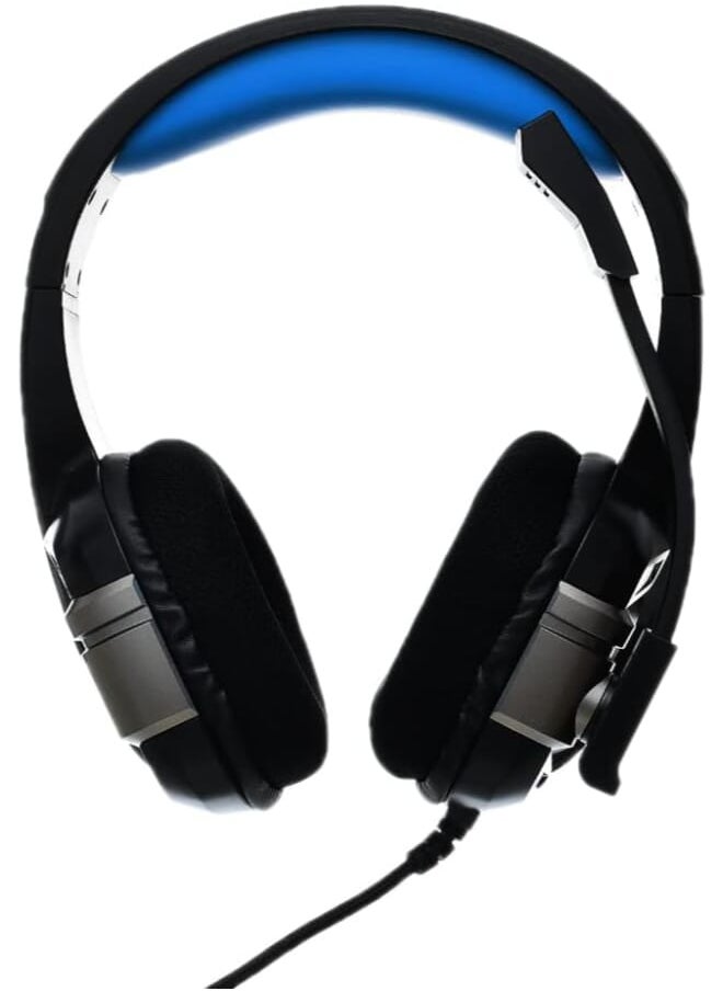 ERXUNG GM200 High Quality Gaming Surrounding Headset With Noise Cancelation Microphone USB+3.55mm Jack For PC & Playstation - Black Blue  - Image 2