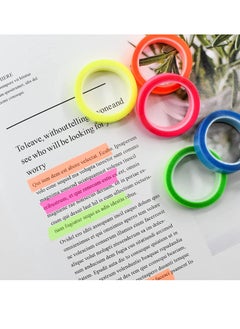Peachjoy 10 Rolls Highlighter Tapes, 0.23inch x 16.4ft Colored Transparent Tape Fluorescent Neon Tape Removable Highlighters for Reading Taking Notes at Class Home Office  - Image 2