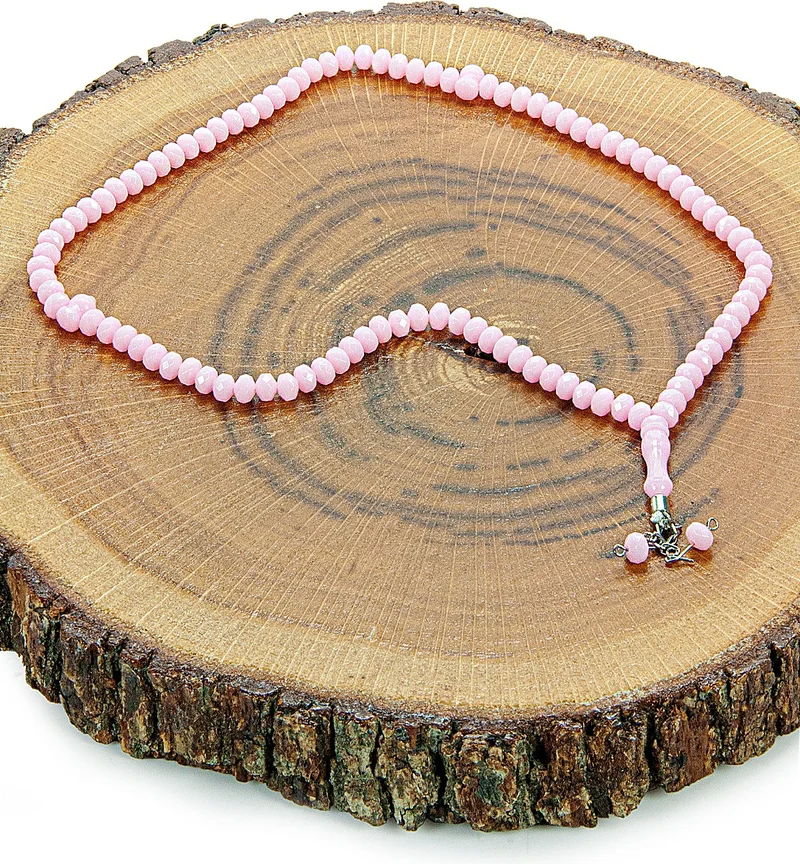 ايهفان اونلاين Prayer Rug Set with Headscarf Suitable for Bundles and Mawlid - With Prayer Beads - Pink