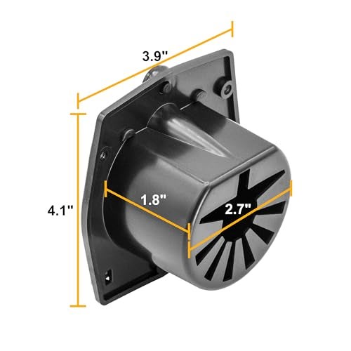 Halotronics RV Square Electrical Cable Hatch for 30 Amp Cords (Black) - Image 4
