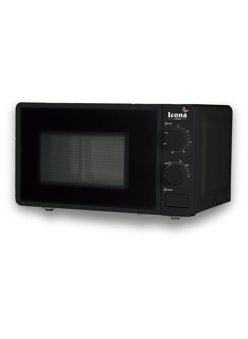 Icona 20L Digital Touch Control Microwave Oven – 1100W Built-In Microwave with Timer, Dishwasher-Safe, Stainless Steel Inner Cavity, Left-Hinged Door, White - Image 1