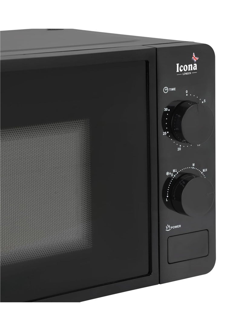 Icona 20L Digital Touch Control Microwave Oven – 1100W Built-In Microwave with Timer, Dishwasher-Safe, Stainless Steel Inner Cavity, Left-Hinged Door, White - Image 2
