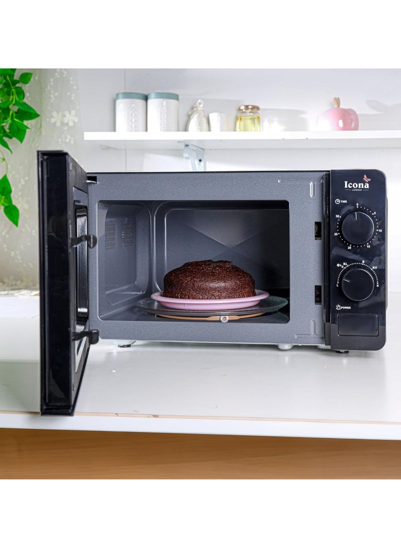 Icona 20L Digital Touch Control Microwave Oven – 1100W Built-In Microwave with Timer, Dishwasher-Safe, Stainless Steel Inner Cavity, Left-Hinged Door, White - Image 5