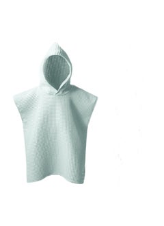KASTWAVE Hooded Beach Towel for Girl & Boy, Weaved Waffle Texture, Absorbent Lightweight Quick-Dry Poncho Changing Towel, Kids Cover-Up, Bath and Beach Towel with Hood, Green  - Image 1