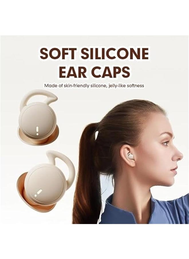 Generic - “Cloud Bean II” Sleep Earbuds for Side Sleepers, Noise Cancelling Headphones for Sleeping on Side, Invisible Wireless Bluetooth Hidden Earbuds for Work Smallest Tiny Mini Micro Ear Buds- Beige - Image 1