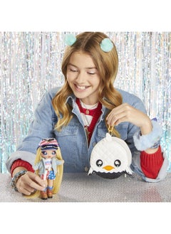 Na! Na! Na! Surprise Glam Series 2 Erika Featherton - Patriotic Eagle-Inspired 7.5" Fashion Doll With Blonde Hair And Metallic Clip-On Eagle Purse, 2-In-1 Gift, Toy For Kids Ages 5 6 7 8+ Years  - Image 2